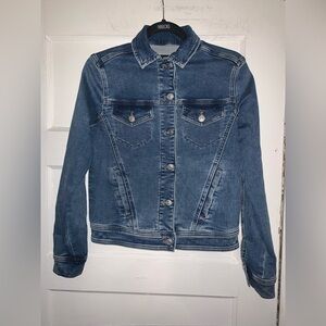 Express medium wash stretch denim jacket‎ great condition size XS